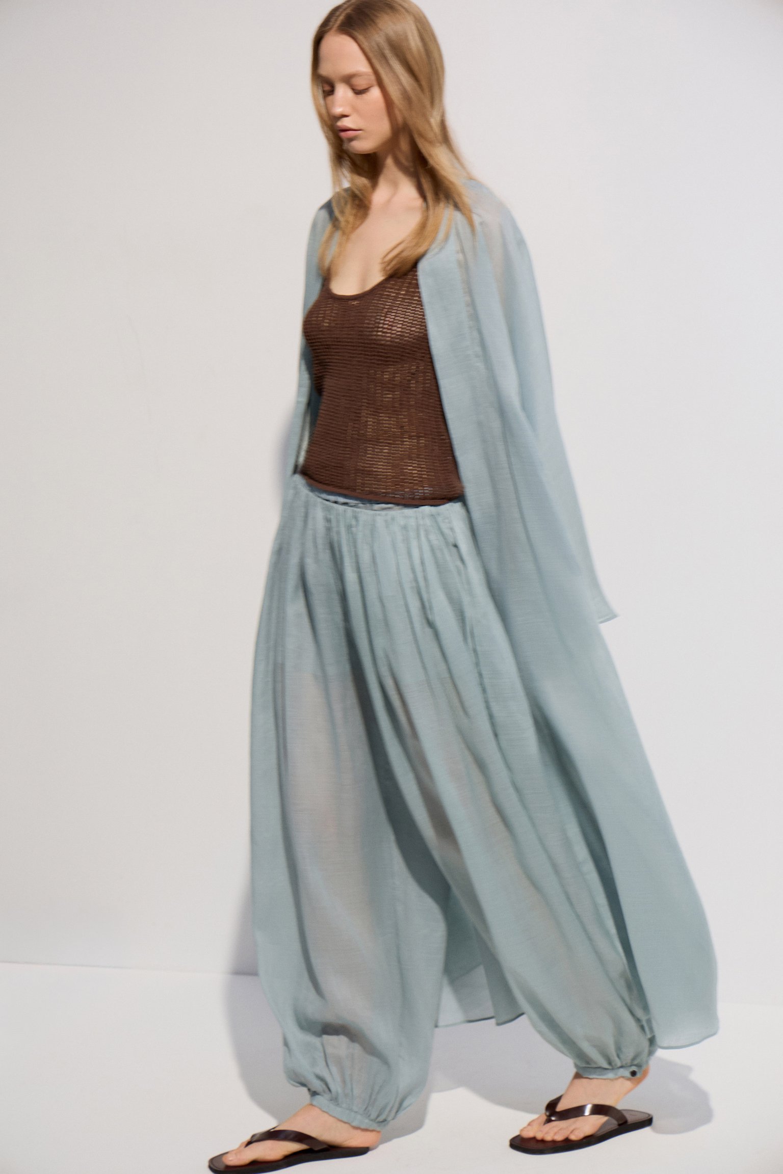 Длинное кимоно из рами
