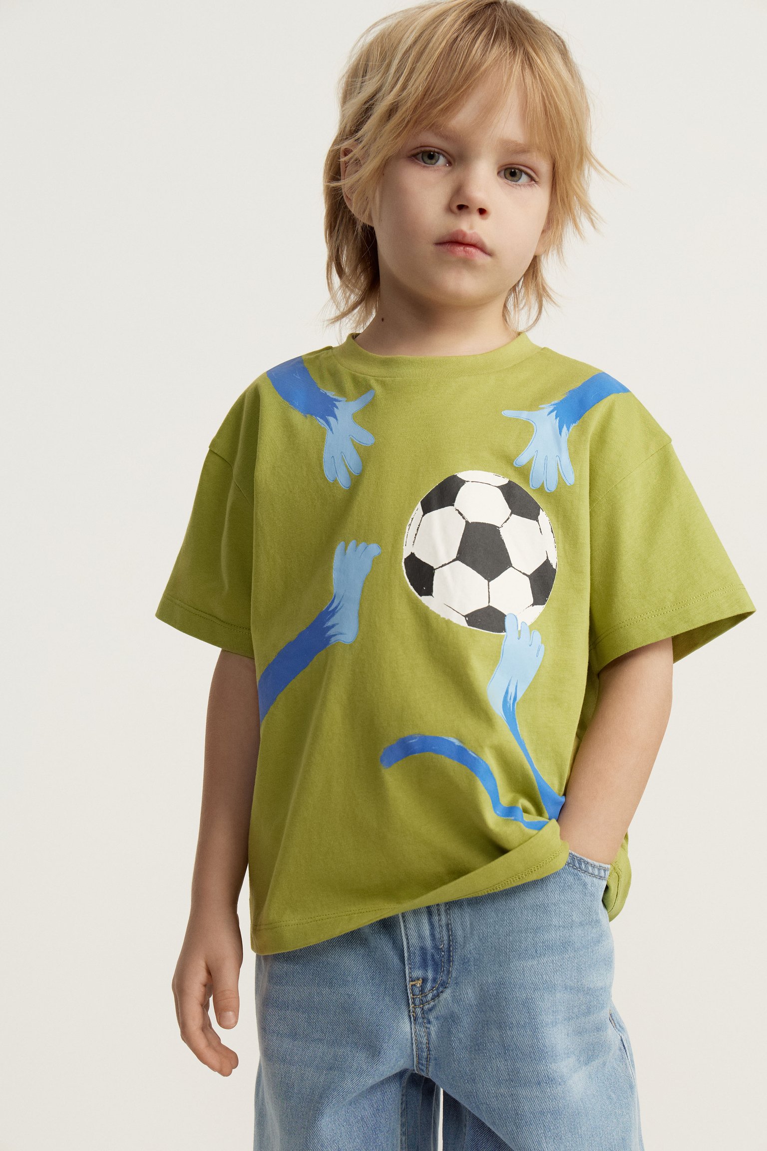 Футболка из хлопка с принтом