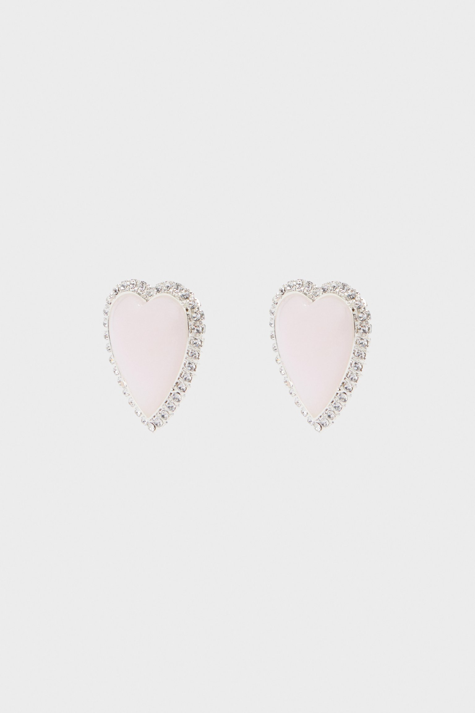 Серьги «сердца» с кристаллами